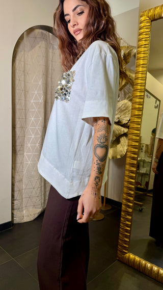 T-shirt Taschino Paillettes Tensione In