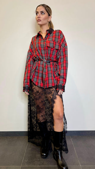 Abito Camicia Con Pizzo Souvenir