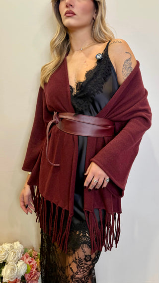 Cardigan Frange Kontatto