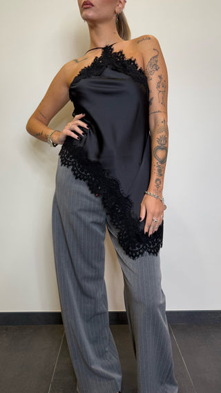 Top Asimmetrico Satin Motel