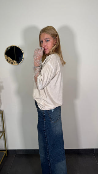 T.Shirt Philia Loft manica pizzo