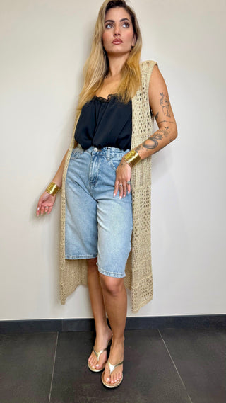 Kimono traforato Gold