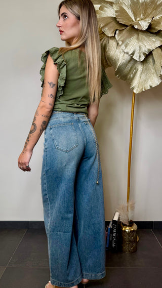 Jeans Strappi Palazzo