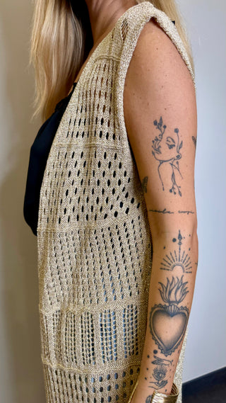 Kimono traforato Gold