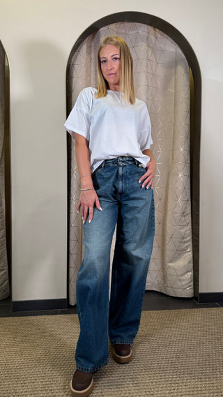 Jeans Souvenir con risvolto