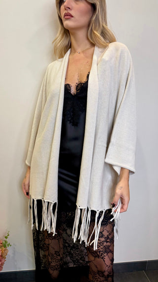 Cardigan Frange Kontatto