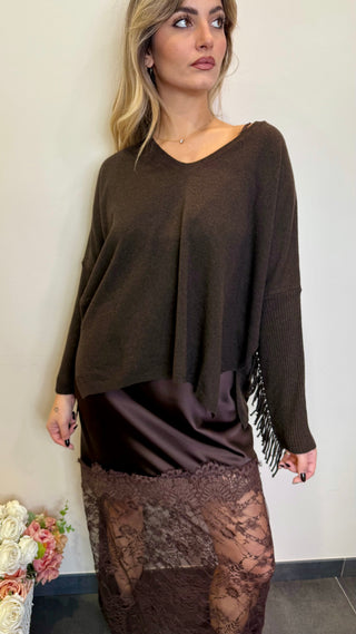 Maglia Crop Frange Kontatto