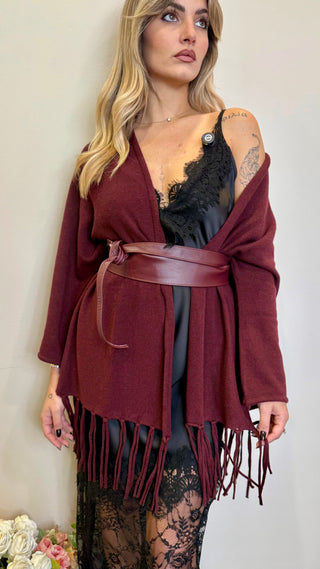 Cardigan Frange Kontatto