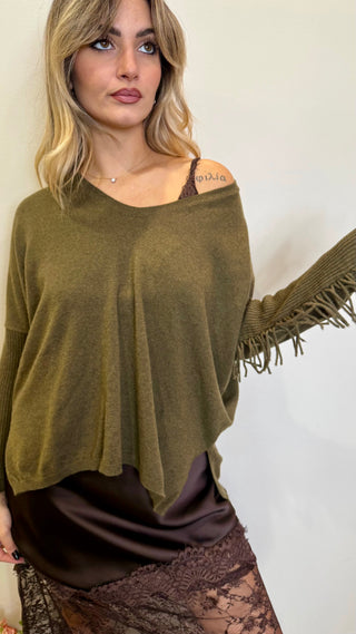 Maglia Crop Frange Kontatto