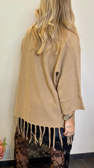 Cardigan Frange Kontatto