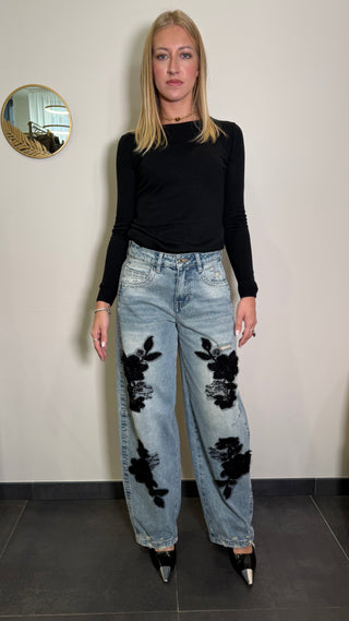 Jeans Annarock con applicazioni