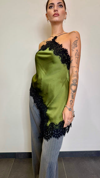 Top Asimmetrico Satin Motel