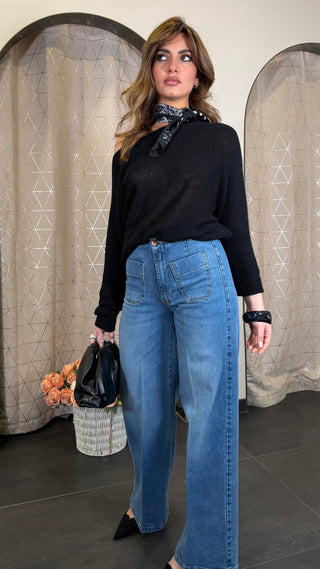 Jeans Tasche Tensione In