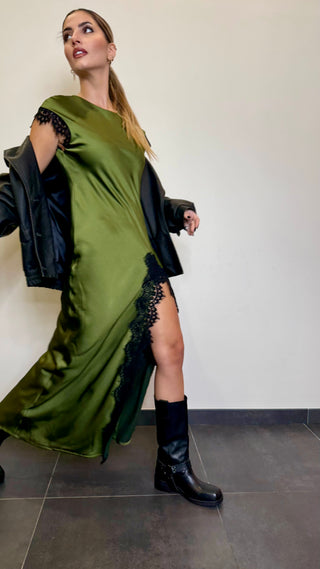 Abito Satin Pizzo Motel