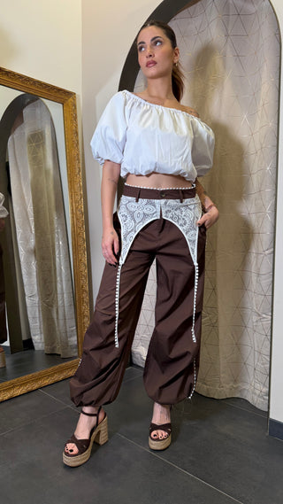 Pantalone dettaglio guêpière