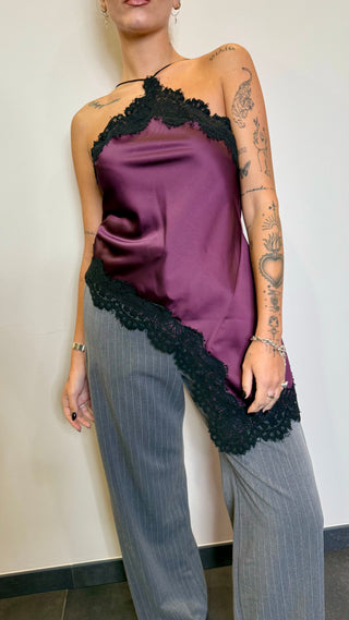 Top Asimmetrico Satin Motel