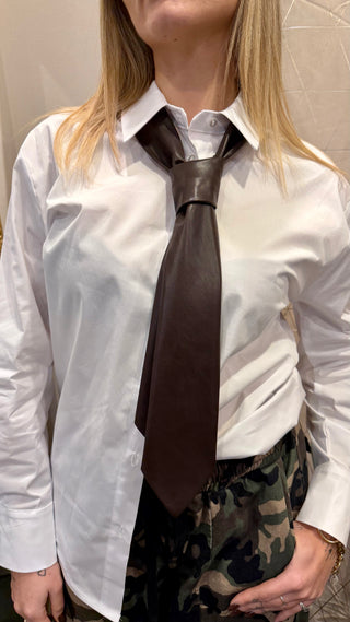 Camicia Cravatta Ecopelle Tensione In