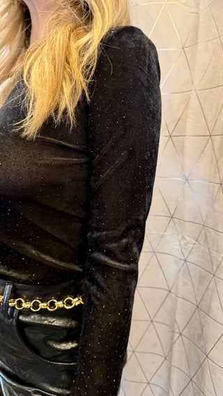 Maglia Strass Vellutino Imperial