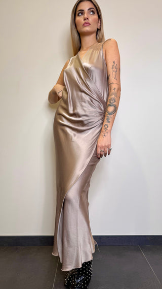 Long Dress In Satin Souvenir