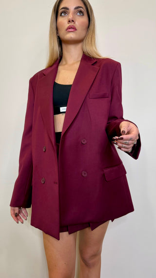 Blazer Doppiopetto Con Spalline