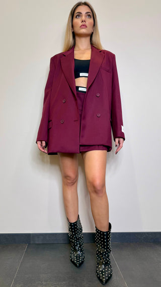 Blazer Doppiopetto Con Spalline