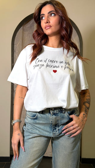 T-shirt "Con il cuore.." Wonderland