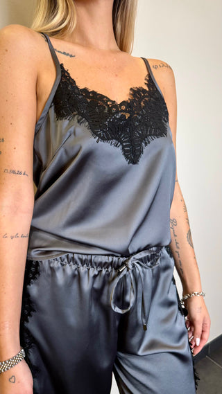 Top In Satin Pizzo Motel