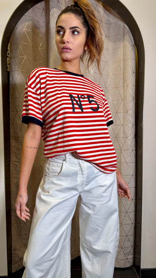 T-shirt Righe N5 Tensione In