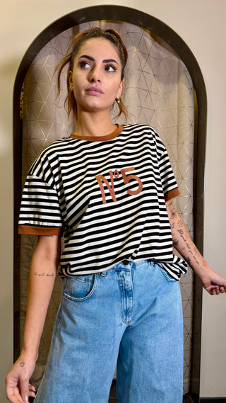T-shirt Righe N5 Tensione In