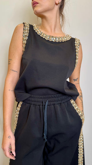 Canotta Strass Tensione In