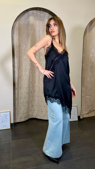 Sottoveste Satin Pizzo Two Way