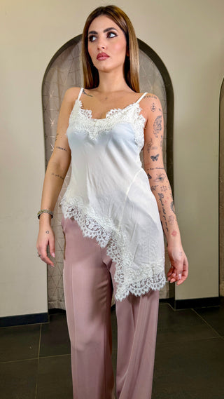 Top Satin Tensione In